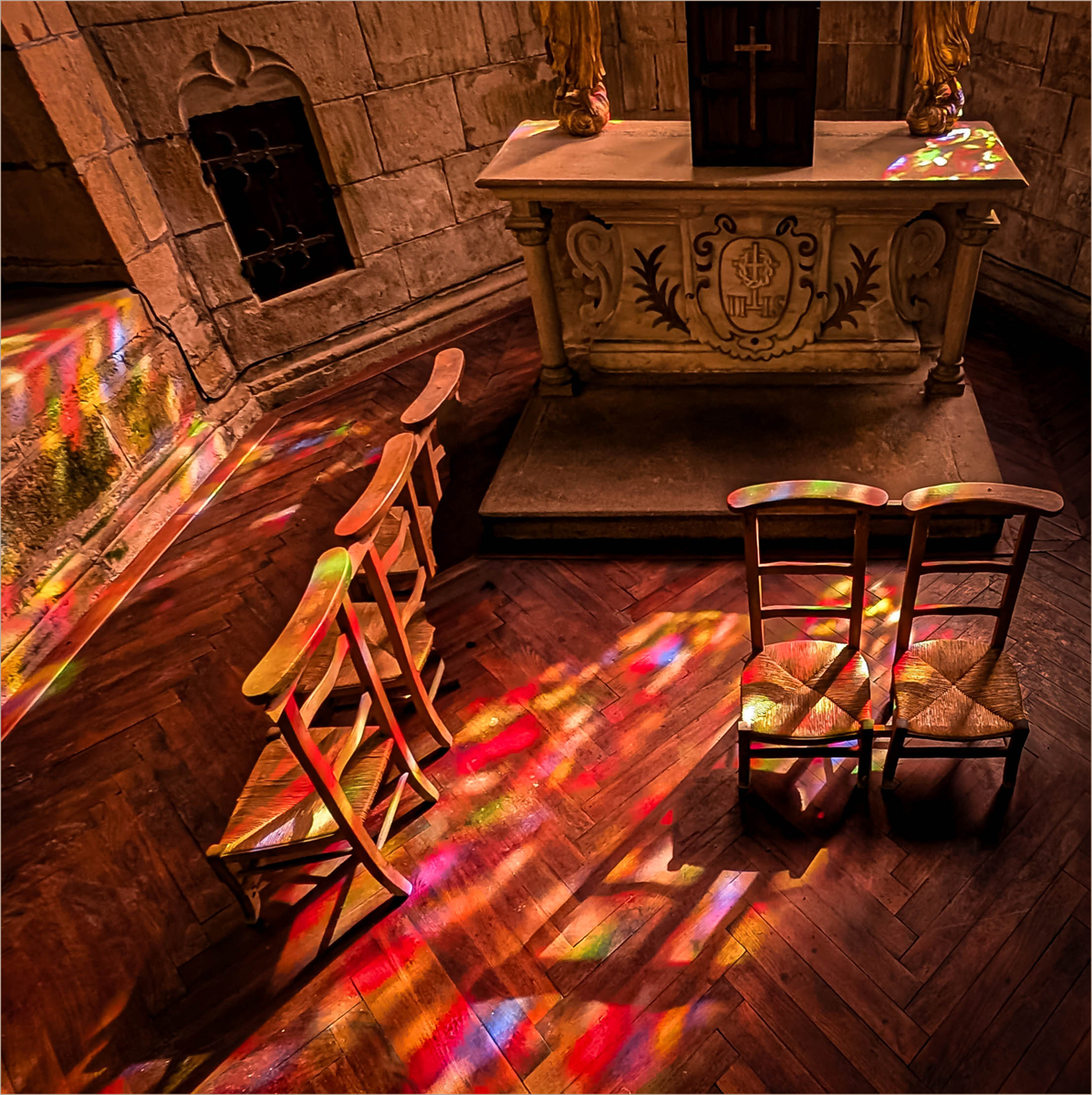 Sun through the stained glass