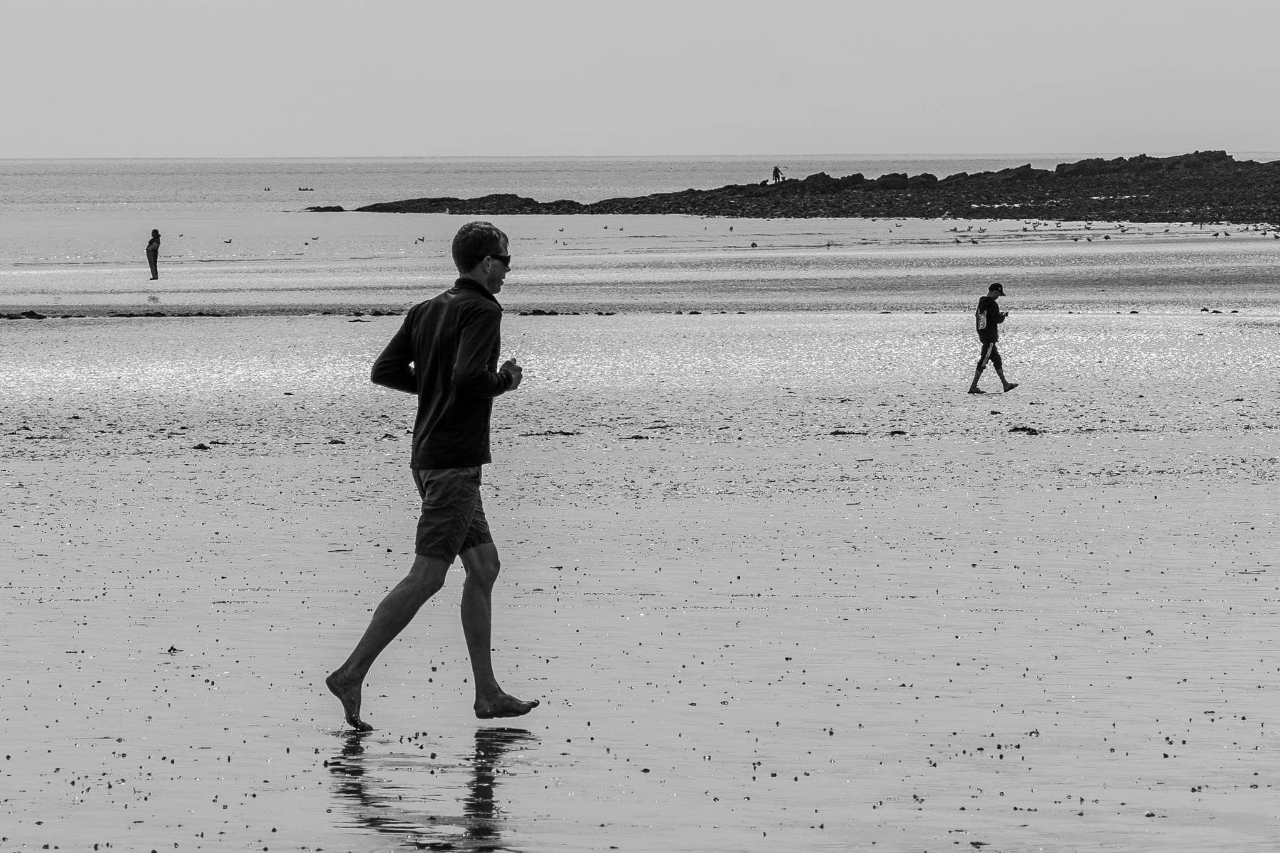 Jogging on the Beach