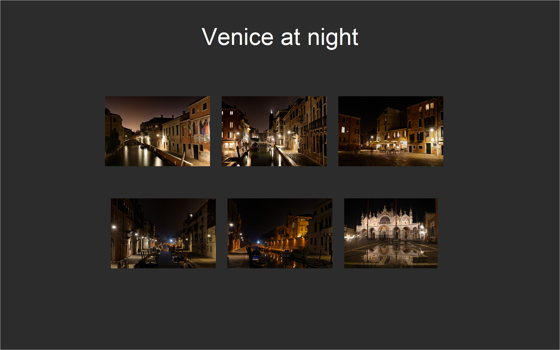 Venice at night