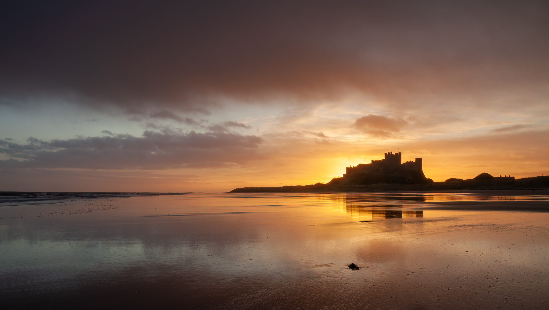 Sunrise over Bamburgh Castle
