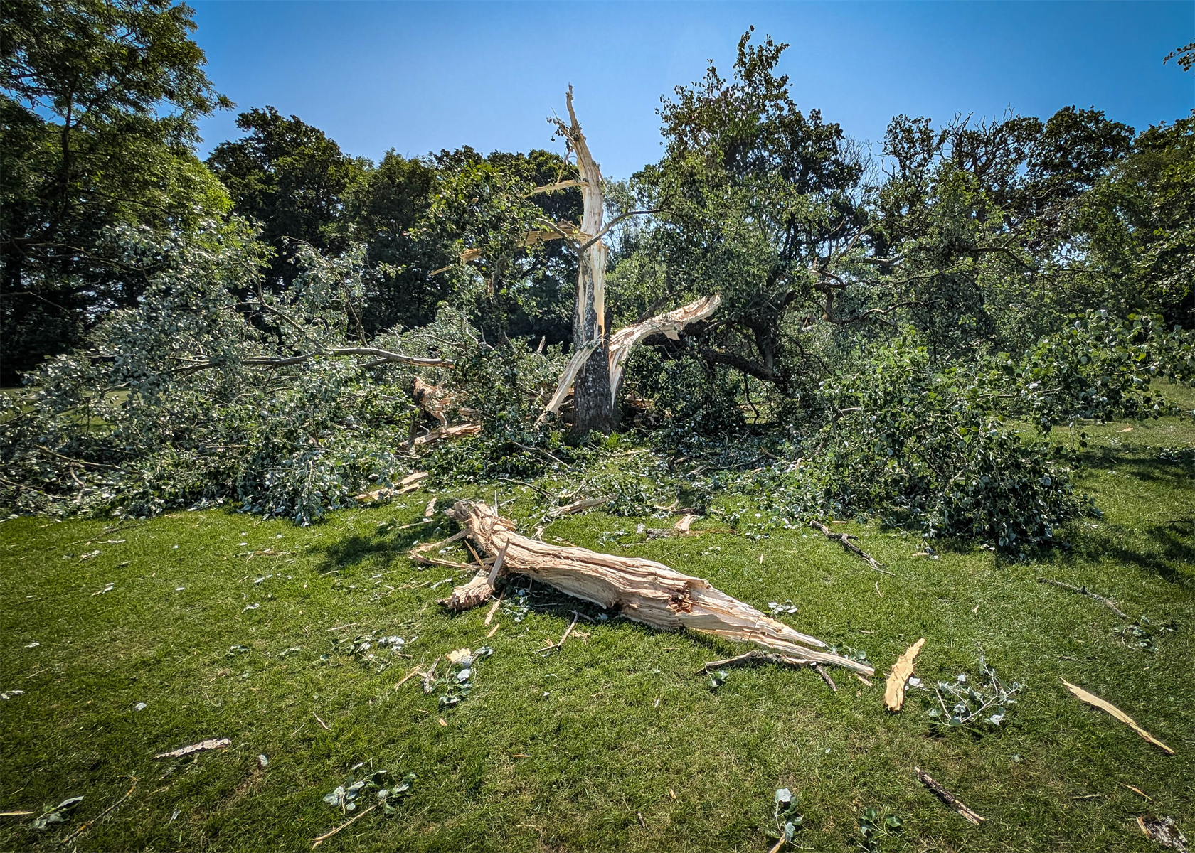 Destroyed by lightening